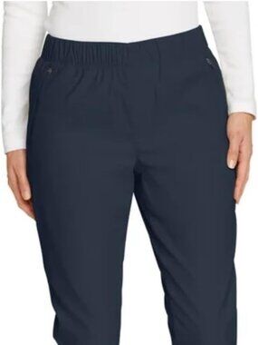 Women's Eddie Bauer Rainier Fleece Lined Joggers Pants Navy Blue Size 14